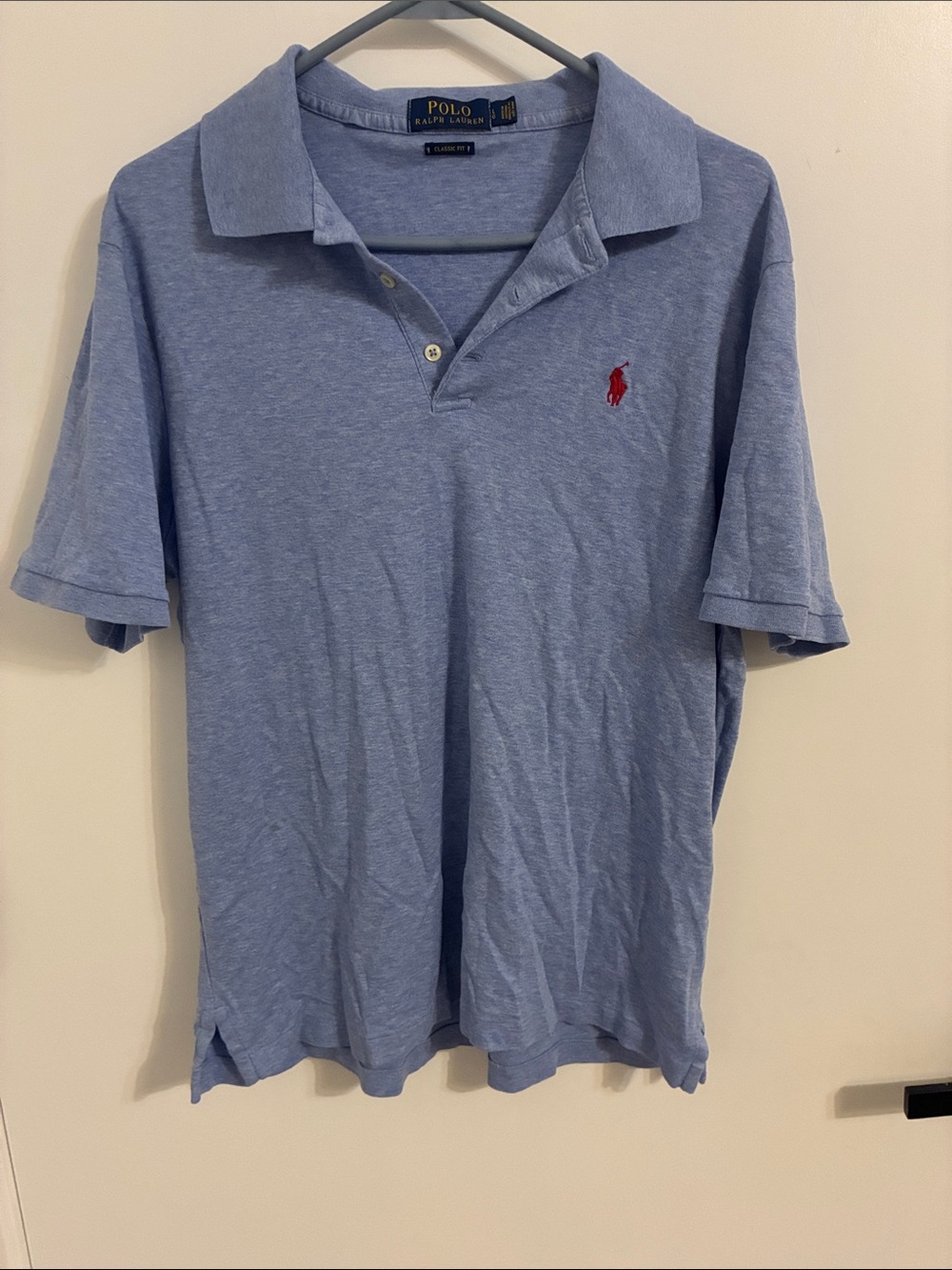 Polo by Ralph Lauren Light Blue Polo with Red Logo